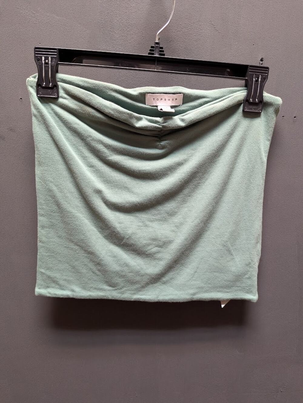 Topshop NEW green tube top Size 8 Medium Thick modest top shirt